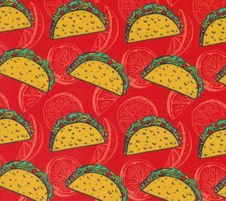 Snack Shack Taco Lime Ketchup Fabric