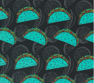 Snack Shack Taco Lime Midnight Fabric