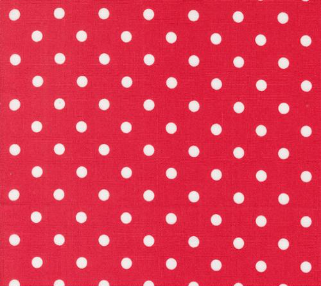 Coriander Colors Big Dots Red Fabric