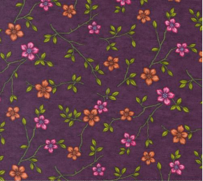 In Bloom Spring Fling Small Floral Violet Yardage