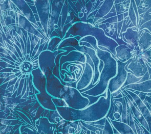 Coming Up Roses Their Garden Florals Sapphire Fabric