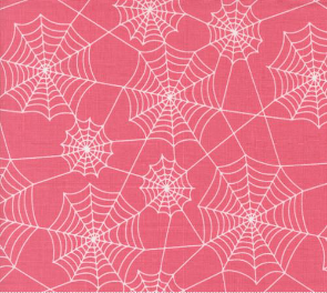 Hey Boo Spider Webs Love Potion Pink Fabric