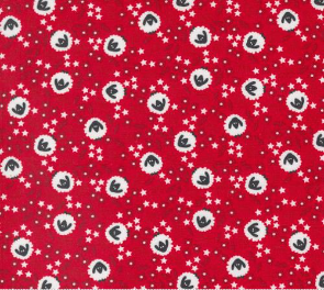 Starberry Small Floral Sheep Blender Red Fabric