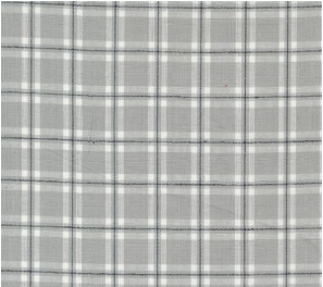 Panache Large Checks Wovens White Grey Fabric