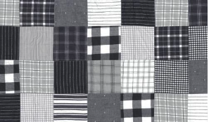 Panache Patchwork Black White Fabric