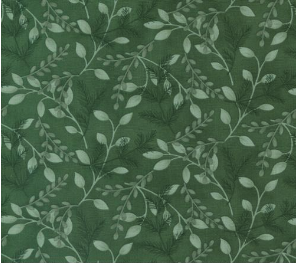 Woodland Winter Pine Leaves Pine Green Fabric