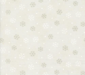 Woodland Winter Snowflake Toss Snowy White Fabric