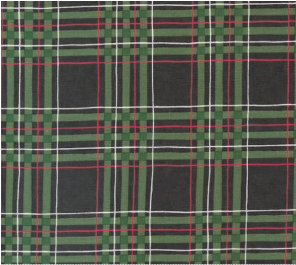 Woodland Winter Checks and Plaids Charcoal Black Fabric