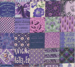 Curated In Color Patchwork Purple Yardage