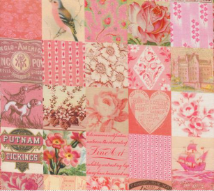 Curated In Color Patchwork Pink Yardage