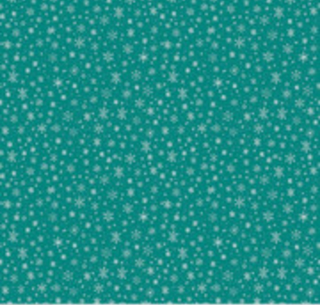 Ski Hill Snowflakes Teal Yardage