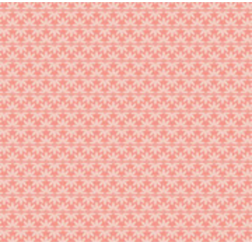 Melody Deco Leaves Salmon Yardage