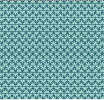 Melody Deco Leaves Colonial Blue Yardage