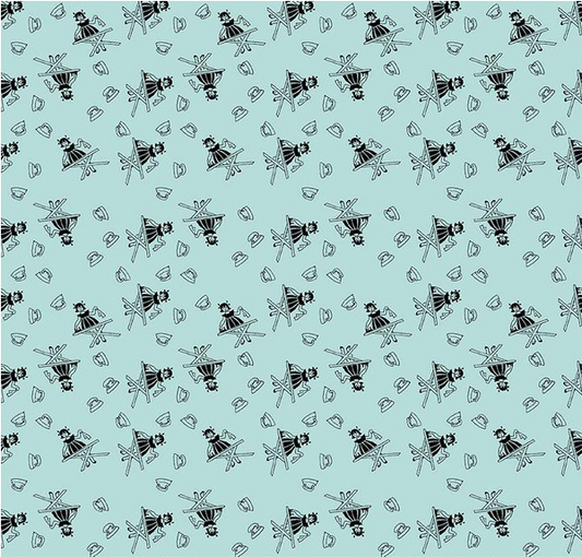 Press On Girl Aqua Yardage