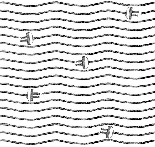 Press On Cord Stripe White Yardage
