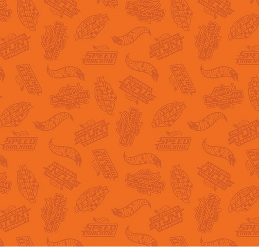 Hot Wheels Made to Race Tone-on-Tone Orange Fabric