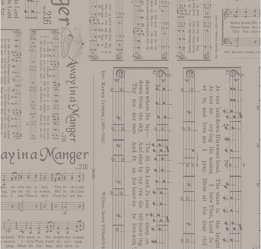 Home Town Holiday Caroling Pewter Fabric