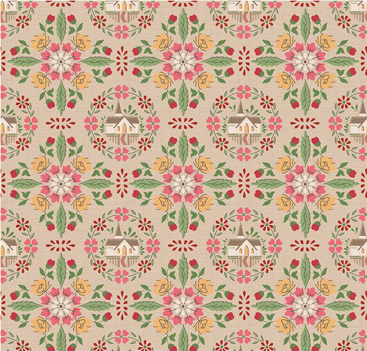 Home Town Holiday Chapel Tea Dye Fabric