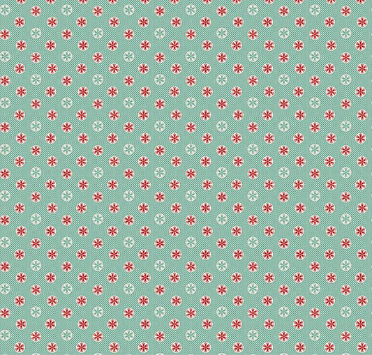 Home Town Holiday Snowflake Sea Glass Fabric