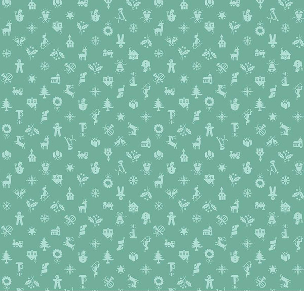 Home Town Holiday Christmas Sea Glass Fabric