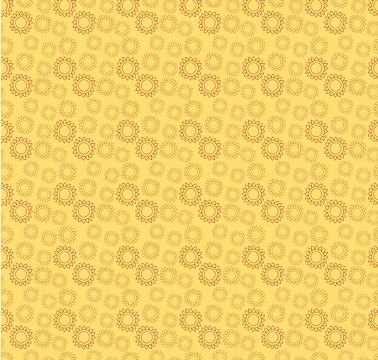 Here Comes the Sun Sun Yellow Fabric