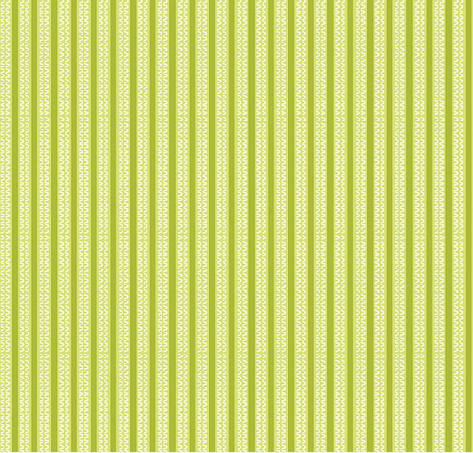 Here Comes the Sun Stripes Lime Fabric