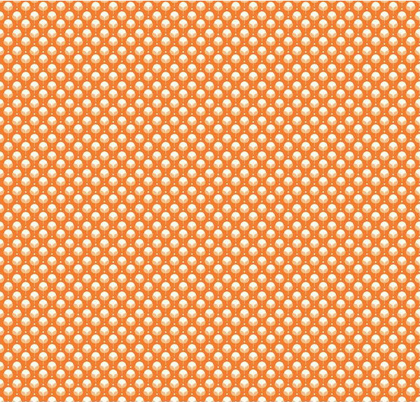 Here Comes the Sun Cotton Orange Yardage