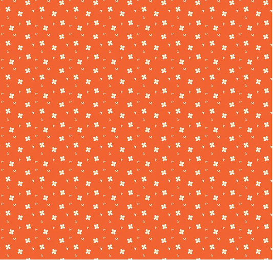 Here Comes the Sun Daisies Red Fabric