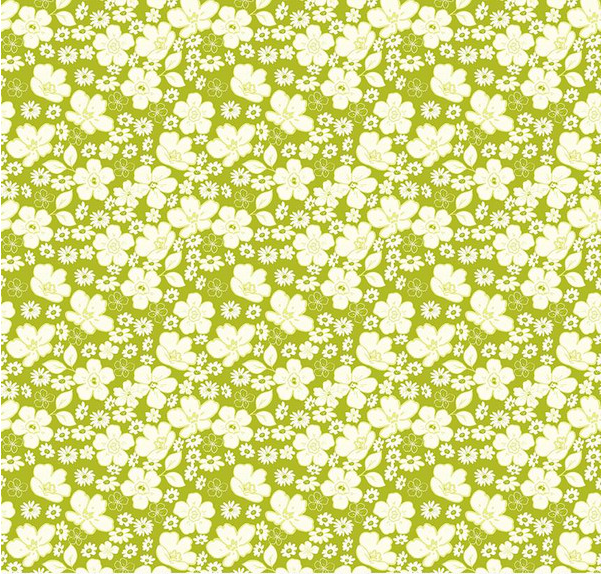 Here Comes the Sun Floral Lime Fabric