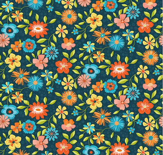 Here Comes the Sun Main Midnight Fabric