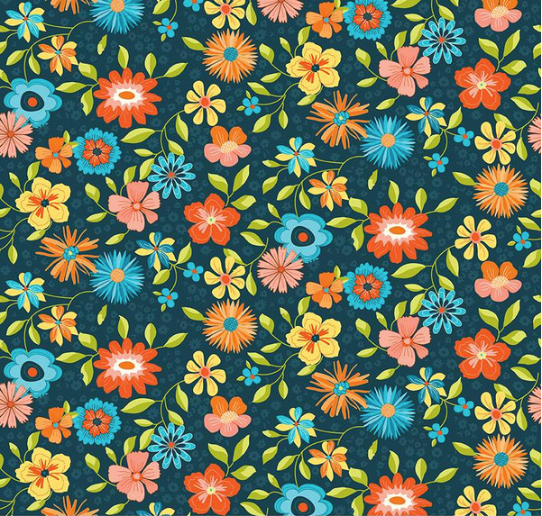 Here Comes the Sun Main Midnight Fabric