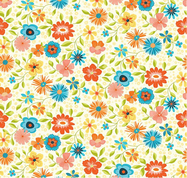 Here Comes the Sun Main Cream Fabric