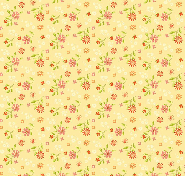 Here Comes the Sun Flower Toss Sunshine Fabric