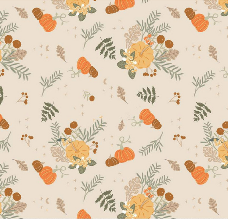 Pumpkin Spice Main Ivory Fabric