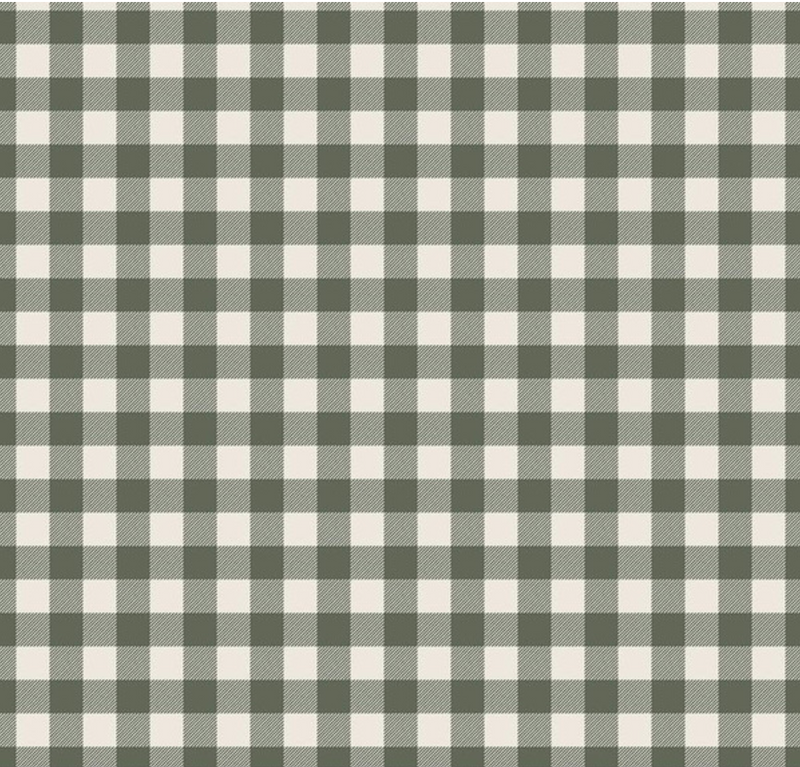 Pumpkin Spice Plaid Green Fabric