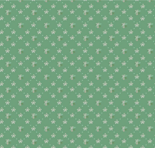 Clover Farm Wallpaper Green Fabric