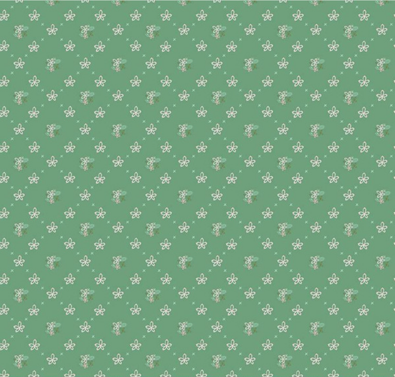 Clover Farm Wallpaper Green Fabric