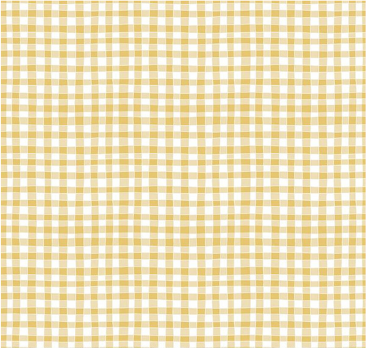 Clover Farm Gingham Yellow Fabric
