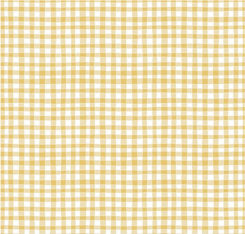 Clover Farm Gingham Yellow Fabric