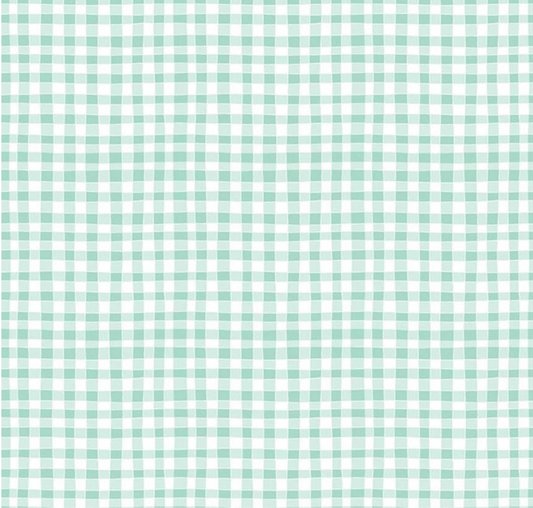Clover Farm Gingham Mint Fabric