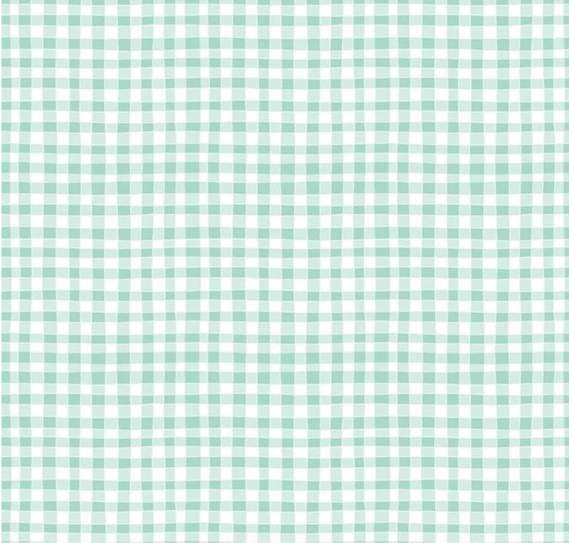 Clover Farm Gingham Mint Fabric