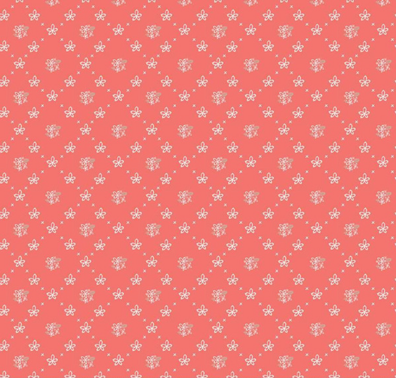 Clover Farm Wallpaper Tea Rose Fabric