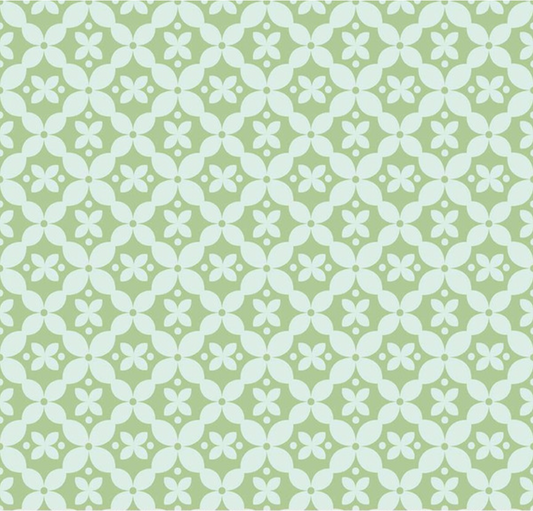 Clover Farm Kitchen Tiles Pistachio Fabric
