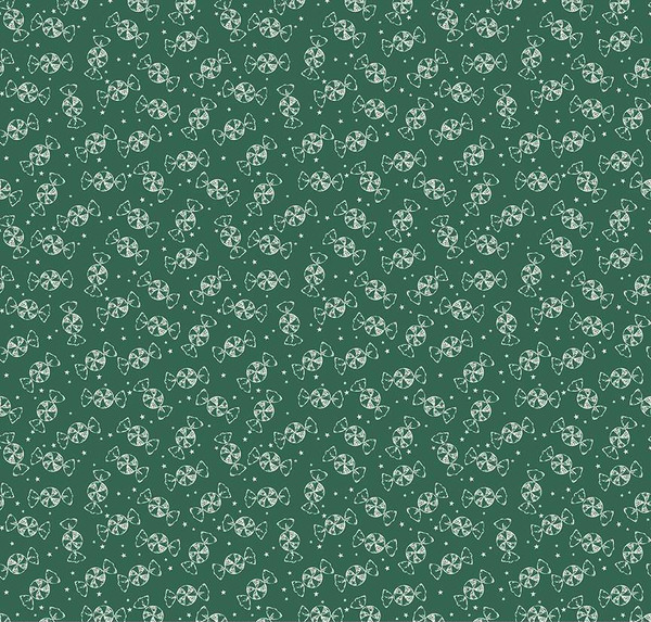 Merry Little Christmas Peppermint Green Yardage