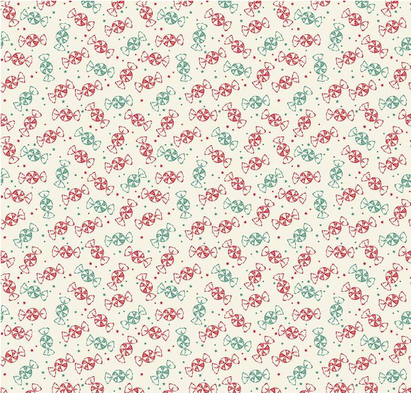 Merry Little Christmas Peppermint Cream Yardage