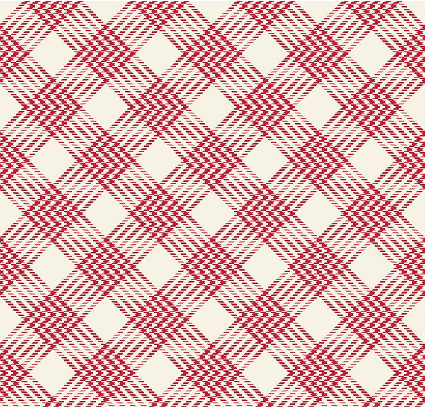 Merry Little Christmas Plaid Cream Yardage