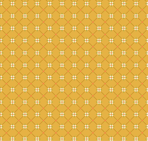 Autumn Afternoon Crosshatch Yellow Fabric