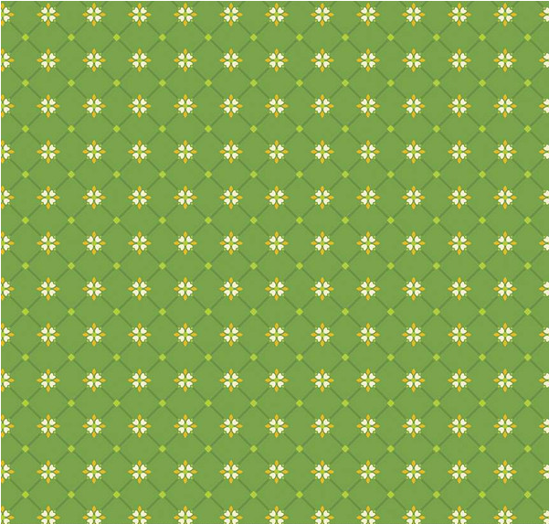 Autumn Afternoon Crosshatch Green Fabric