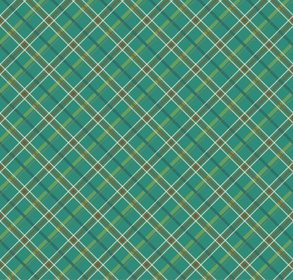 Autumn Afternoon Plaid Teal Fabric