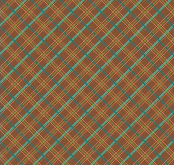 Autumn Afternoon Plaid Brown Fabric